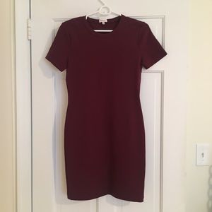 Aritzia maroon bodycon dress